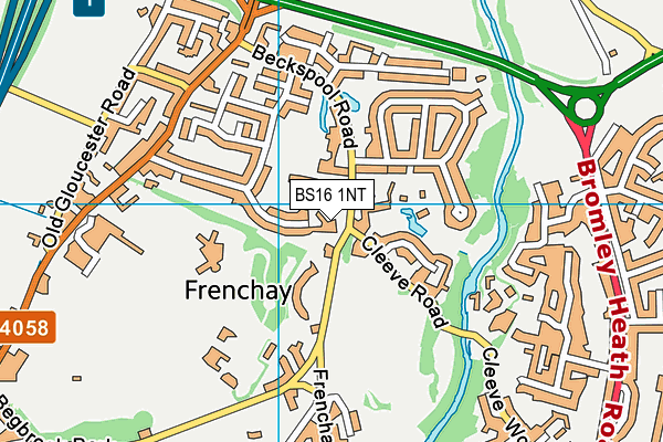 BS16 1NT map - OS VectorMap District (Ordnance Survey)