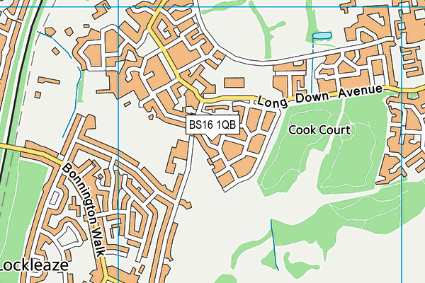 BS16 1QB map - OS VectorMap District (Ordnance Survey)