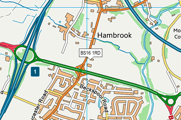 BS16 1RD map - OS VectorMap District (Ordnance Survey)