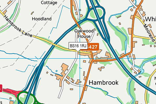 BS16 1RJ map - OS VectorMap District (Ordnance Survey)