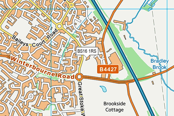 BS16 1RS map - OS VectorMap District (Ordnance Survey)