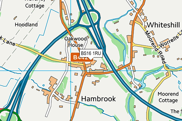 BS16 1RU map - OS VectorMap District (Ordnance Survey)