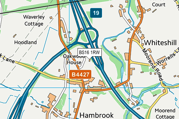 BS16 1RW map - OS VectorMap District (Ordnance Survey)