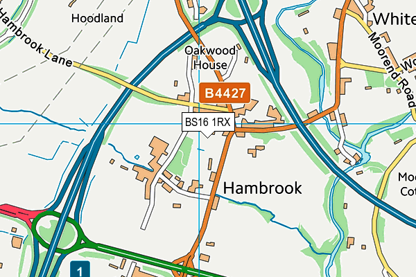 BS16 1RX map - OS VectorMap District (Ordnance Survey)