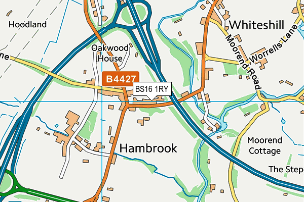 BS16 1RY map - OS VectorMap District (Ordnance Survey)