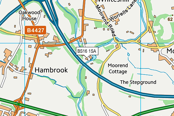 BS16 1SA map - OS VectorMap District (Ordnance Survey)