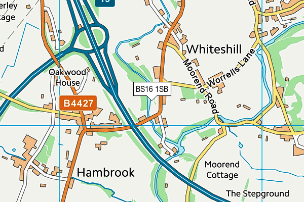 BS16 1SB map - OS VectorMap District (Ordnance Survey)