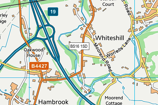 BS16 1SD map - OS VectorMap District (Ordnance Survey)
