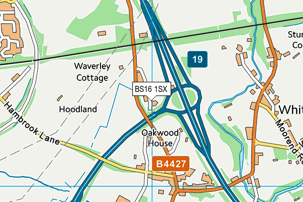 BS16 1SX map - OS VectorMap District (Ordnance Survey)