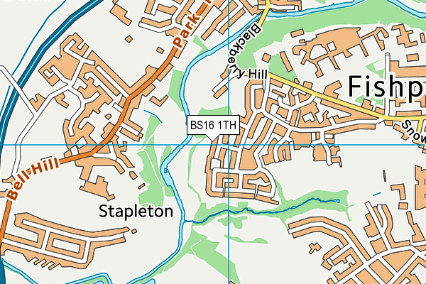BS16 1TH map - OS VectorMap District (Ordnance Survey)