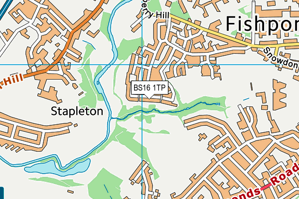 BS16 1TP map - OS VectorMap District (Ordnance Survey)