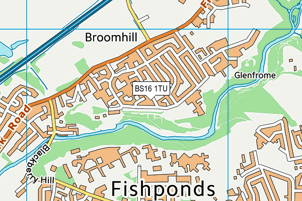 BS16 1TU map - OS VectorMap District (Ordnance Survey)
