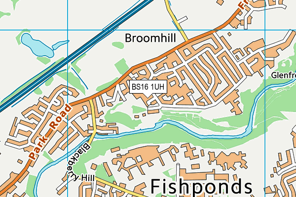 BS16 1UH map - OS VectorMap District (Ordnance Survey)