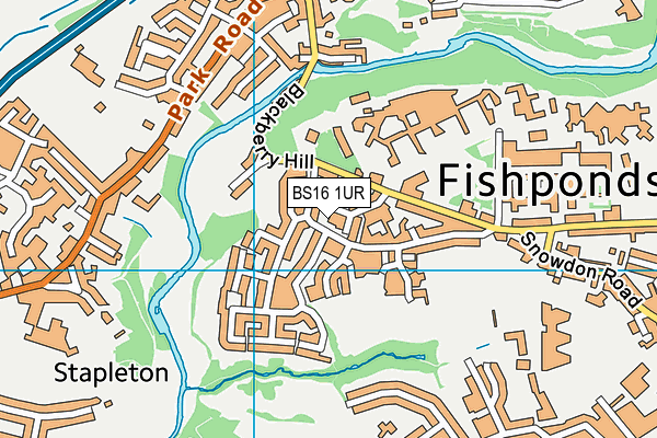 BS16 1UR map - OS VectorMap District (Ordnance Survey)