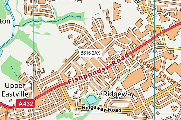 BS16 2AX map - OS VectorMap District (Ordnance Survey)