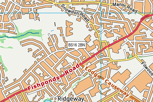 BS16 2BN map - OS VectorMap District (Ordnance Survey)