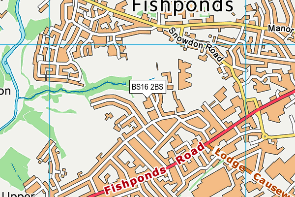 BS16 2BS map - OS VectorMap District (Ordnance Survey)