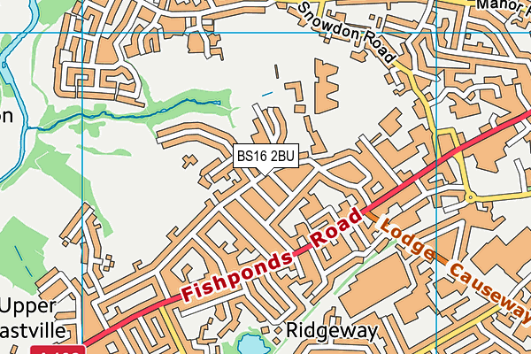 BS16 2BU map - OS VectorMap District (Ordnance Survey)