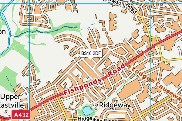 BS16 2DF map - OS VectorMap District (Ordnance Survey)