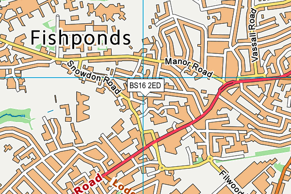 BS16 2ED map - OS VectorMap District (Ordnance Survey)