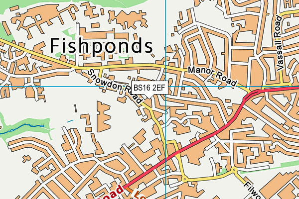BS16 2EF map - OS VectorMap District (Ordnance Survey)
