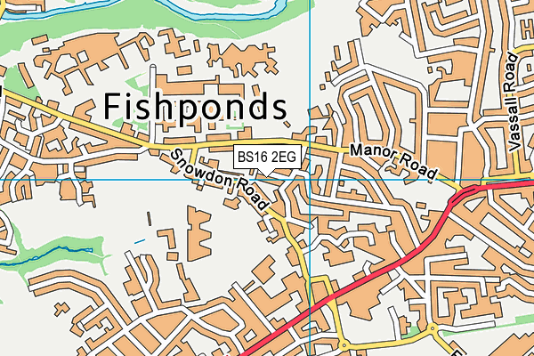 BS16 2EG map - OS VectorMap District (Ordnance Survey)