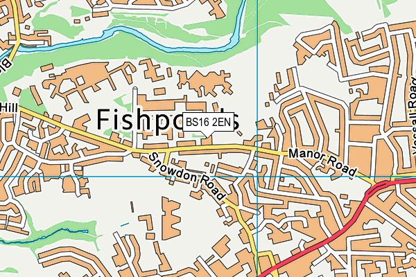BS16 2EN map - OS VectorMap District (Ordnance Survey)