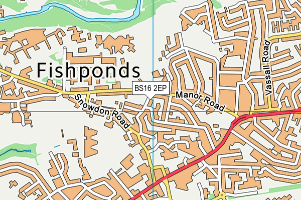 BS16 2EP map - OS VectorMap District (Ordnance Survey)