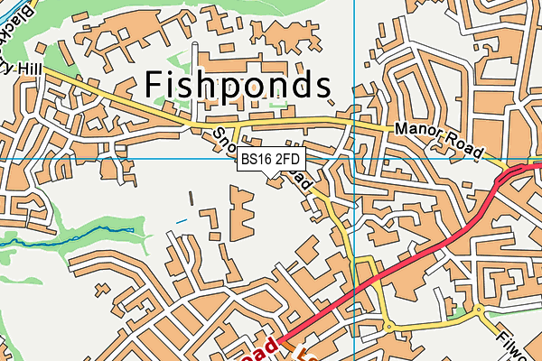 BS16 2FD map - OS VectorMap District (Ordnance Survey)