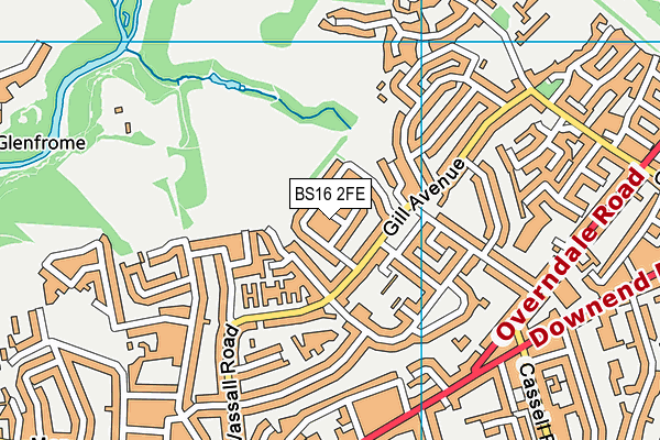 BS16 2FE map - OS VectorMap District (Ordnance Survey)
