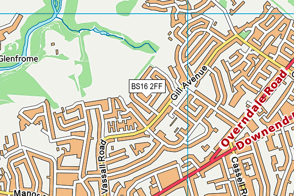 BS16 2FF map - OS VectorMap District (Ordnance Survey)