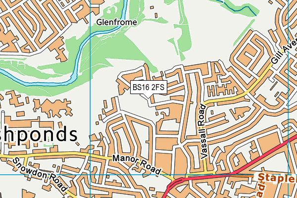 BS16 2FS map - OS VectorMap District (Ordnance Survey)