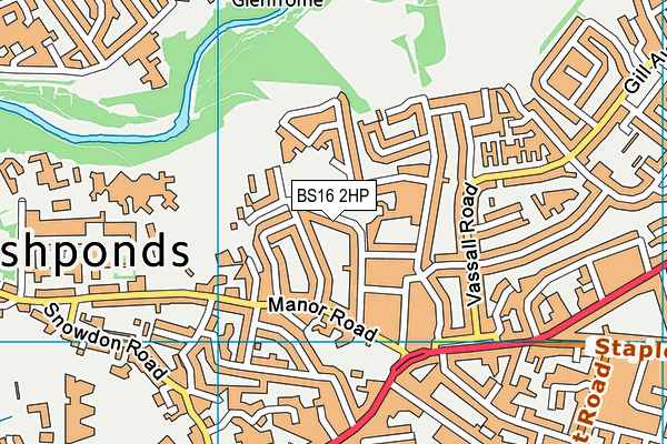 BS16 2HP map - OS VectorMap District (Ordnance Survey)