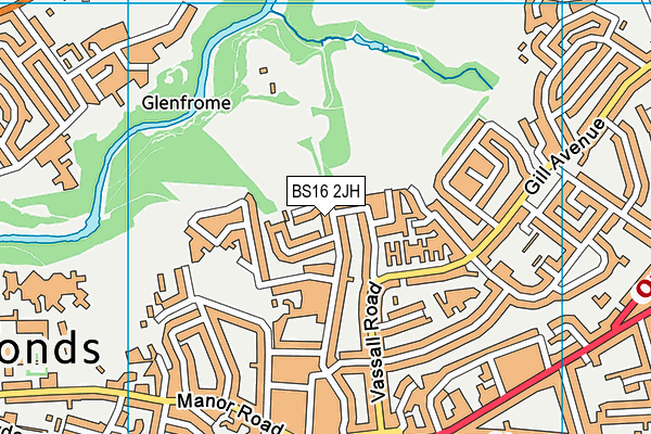 BS16 2JH map - OS VectorMap District (Ordnance Survey)