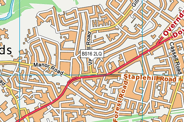 BS16 2LQ map - OS VectorMap District (Ordnance Survey)