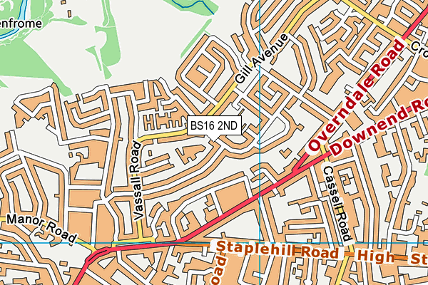BS16 2ND map - OS VectorMap District (Ordnance Survey)