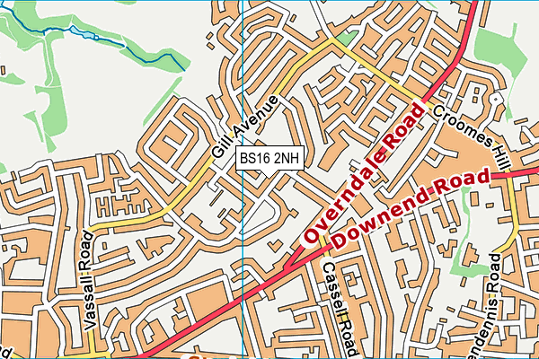 BS16 2NH map - OS VectorMap District (Ordnance Survey)
