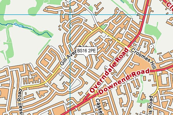 BS16 2PE map - OS VectorMap District (Ordnance Survey)