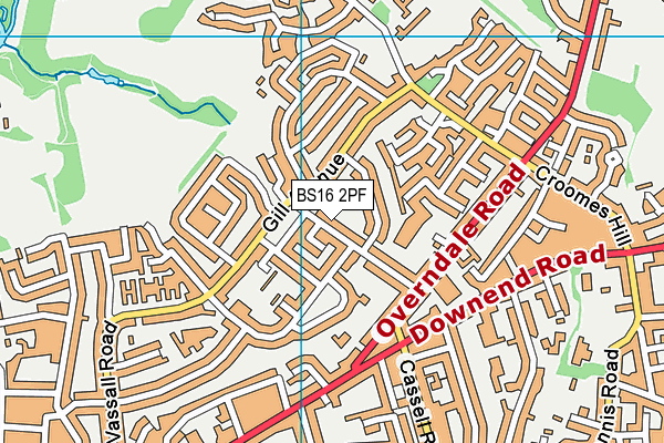 BS16 2PF map - OS VectorMap District (Ordnance Survey)