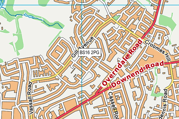 BS16 2PG map - OS VectorMap District (Ordnance Survey)