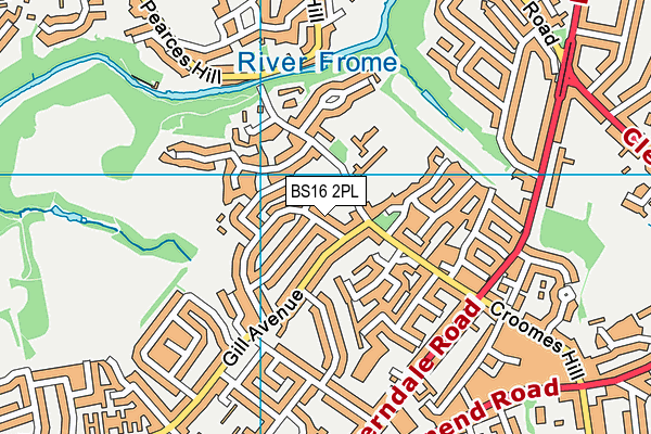 BS16 2PL map - OS VectorMap District (Ordnance Survey)