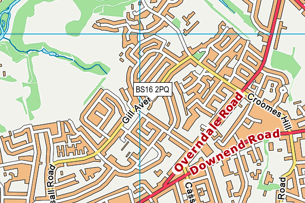 BS16 2PQ map - OS VectorMap District (Ordnance Survey)