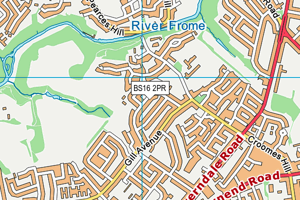 BS16 2PR map - OS VectorMap District (Ordnance Survey)
