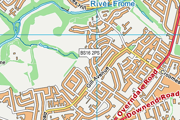 BS16 2PS map - OS VectorMap District (Ordnance Survey)