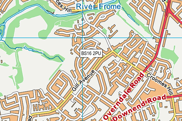 BS16 2PU map - OS VectorMap District (Ordnance Survey)