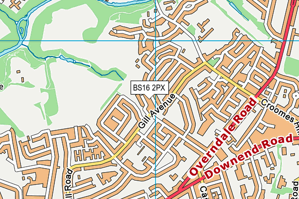 BS16 2PX map - OS VectorMap District (Ordnance Survey)