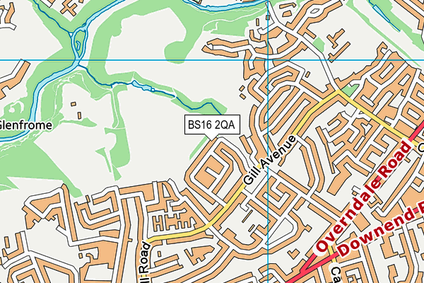 BS16 2QA map - OS VectorMap District (Ordnance Survey)