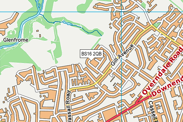 BS16 2QB map - OS VectorMap District (Ordnance Survey)