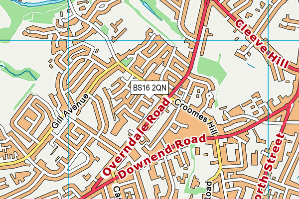 BS16 2QN map - OS VectorMap District (Ordnance Survey)