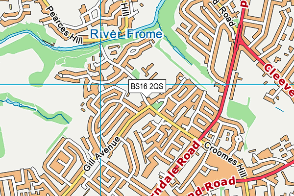 Frome Vale Academy map (BS16 2QS) - OS VectorMap District (Ordnance Survey)